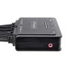 StarTech.com 2-Port Dual-Monitor DisplayPort Cable KVM Switch, 4K 60Hz, Compact KVM with 5ft/1.5m USB-A/DisplayPort/Audio Integrated Cables, Bus Powered, Remote/Hotkey Switching (C2-DD46-UA2-CBL-KVM) view 4