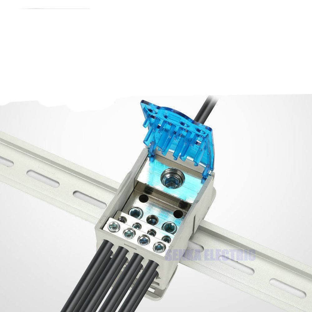 400A Din Rail 1 in Many Output Terminal Block for Distribution Box Universal Power Junction Box Electric Wire Connector UKK400A