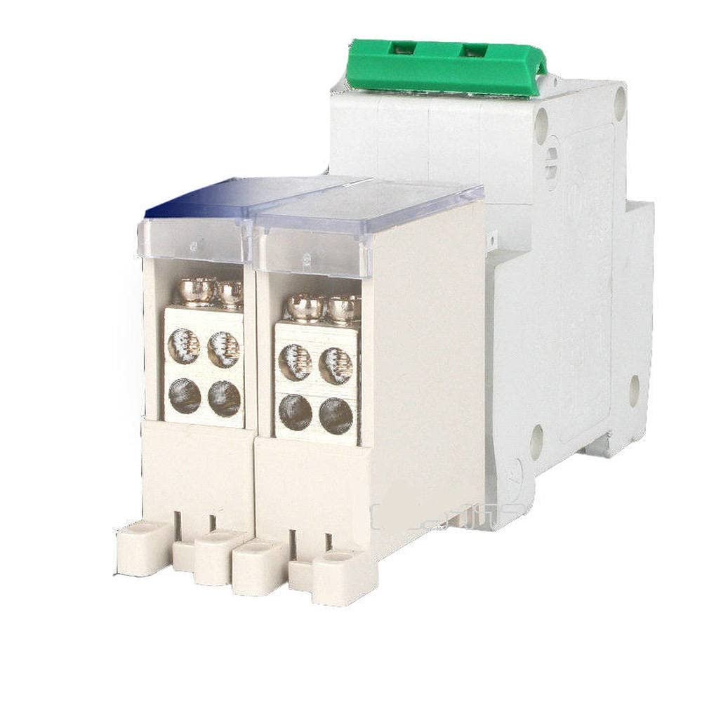 2 pcs/lot 1 to 4 2.5-10mm2 Branches Connectors for Circuit Breaker Power Distribution Box Terminal Block for MCB