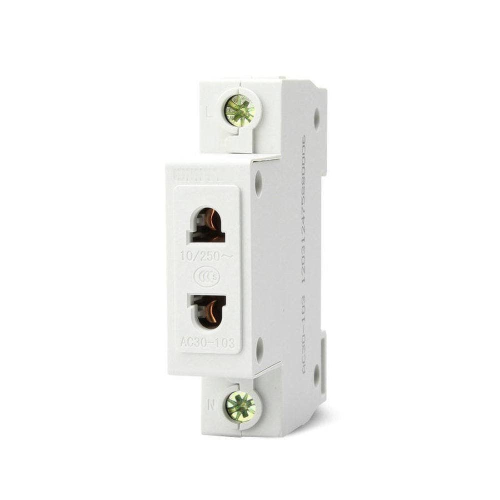 2 Pins Din Rail Modular Socket for Switchgear Extention Distribution Box Power Socket