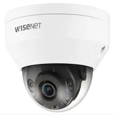 Hanwha QNV-6012R1 2MP IR WDR Outdoor Network H.265 PoE Dome Camera with 2.8mm Fixed Focal Lens, White/Aluminum