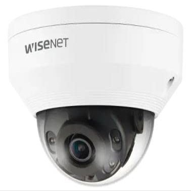 Hanwha QNV-6012R1 2MP IR WDR Outdoor Network H.265 PoE Dome Camera with 2.8mm Fixed Focal Lens, White/Aluminum