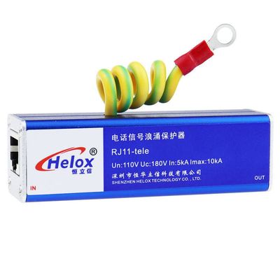 110VAC 10Mbps 10KA SPD RJ11 Communication Signal Protector Telephone Line Lightning Protector Signal Surge Protection Device