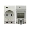 EU Din Rail Mount Power Socket 2 Pins Extention Distribution Box 10-16A 250V Modular Socket for Switchgear view 2
