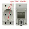 EU Din Rail Mount Power Socket 2 Pins Extention Distribution Box 10-16A 250V Modular Socket for Switchgear view 4