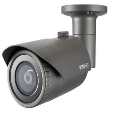 Hanwha QNO-6012R1 2MP IR WDR Outdoor Network H.265 PoE Bullet Camera with 2.8mm Fixed Focal Lens, Dark Grey/Aluminum