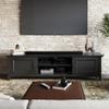 SIMPLIHOME Amherst TV Stand - 72 inch Wide Solid Wood Low Media Console in Hickory Brown, Transitional Entertainment Center for Living Room for TVs up to 80 Inches with Cabinets and Cable Management view 2