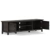 SIMPLIHOME Amherst TV Stand - 72 inch Wide Solid Wood Low Media Console in Hickory Brown, Transitional Entertainment Center for Living Room for TVs up to 80 Inches with Cabinets and Cable Management view 4