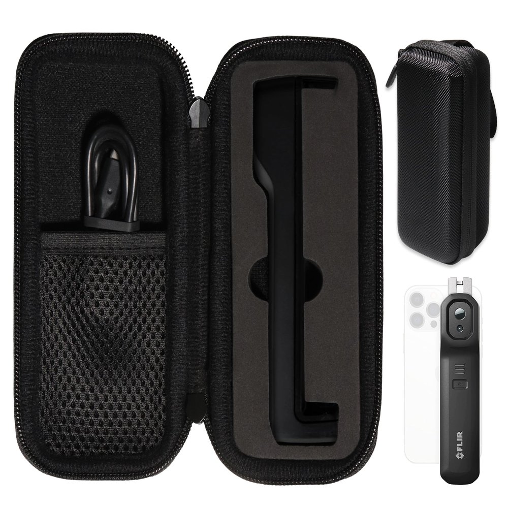 CaseSack thermal imager case for FLIR ONE EDGE PRO Wireless 160  120 IR camera, also fit for FLIR ONE EDGE Wireless 80  60 IR camera (Black)