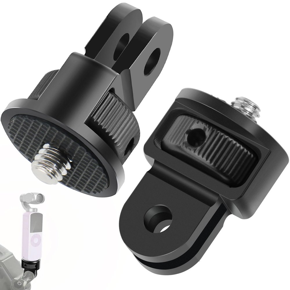Aluminum Alloy Tripod Adapter,2pcs -20 Conversion for Tripod Mount Adapter,Compatible with GoPro Action Camera / Insta360 / DJI OSMO/Series Action Camera and Other Standard 1/4 inch Accessories