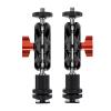 Lanxire Mini Magic Arm Multi-Function Double Ball Head with Cold Shoe Mount and 1/4-20 Screw for Monitor, LED Light, Microphone, Max Load up to 2kg/4.4lb - 2 Pieces view 1