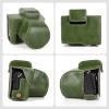 MUZIRI KINOKOO Protective Case for Canon EOS R50/R100 Camera and 18-45mm Lens, PU Leather EOSR50 R100 Camera Bag Including Half Case, Flip Cover, Shoulder Strap and Storage Pocket - Green view 4