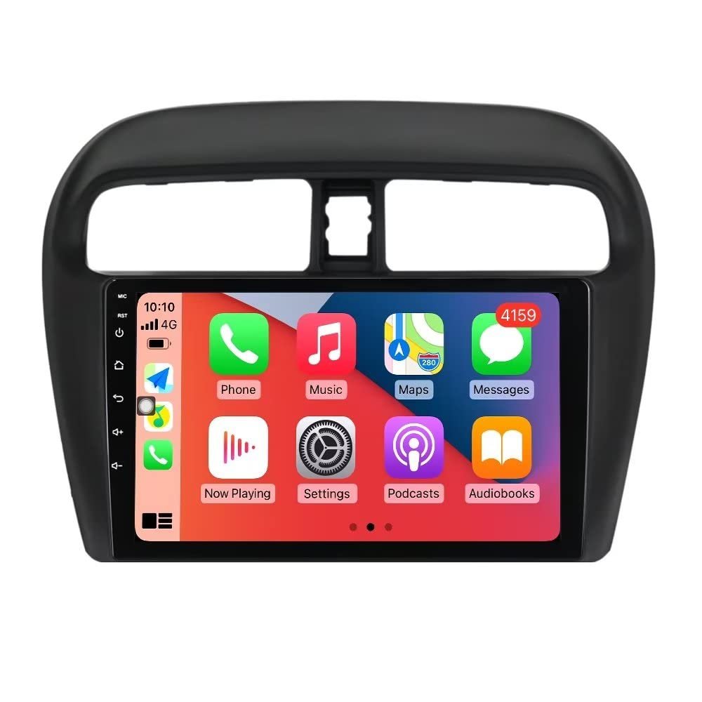 9" Car Radio Stereo for Mitsubishi Mirage Attrage 2012-2018 Dash Kit,4+64GB 8-Core Android11 GPS Navigation Multimedia Player with Car-Play Android Auto