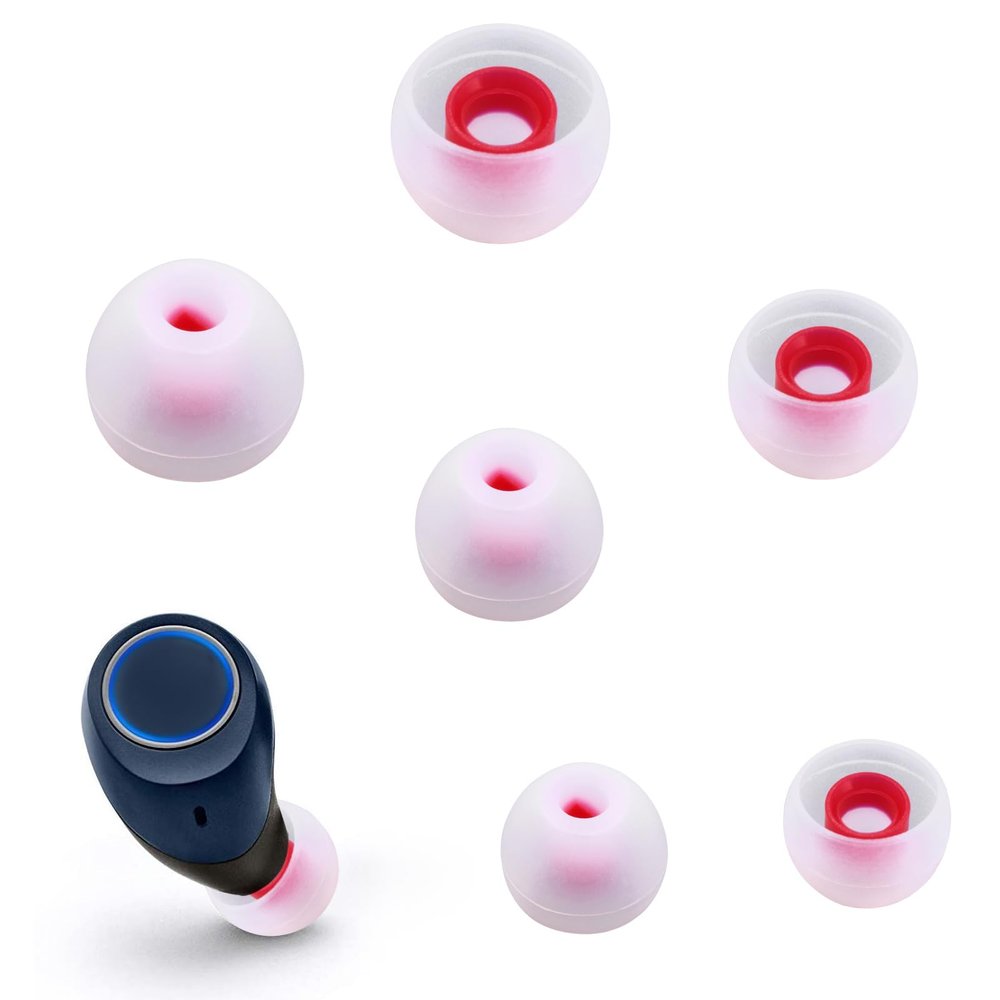 3 Pairs Replacement Silicone Eartips for JBL TUNE120, T125, T120 TWS Earbuds Soft Ear Gels for a Comfortable and Secure Fit