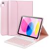 AHYWTAN for iPad 11/10th Generation Case with Keyboard,Detachable Bluetooth Keyboard case for iPad A16 2025 11 inch/10th Gen 2022 10.9 with Pencil Holder, Square Keycaps,Pink view 1