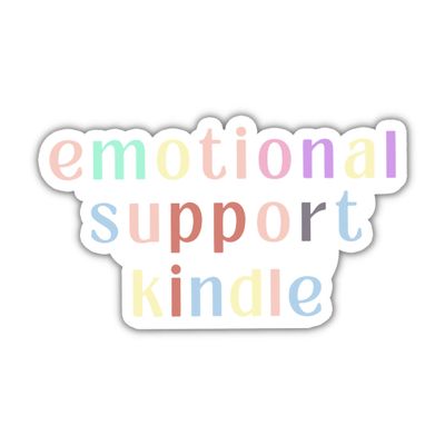 314PI Emotional Support Kindle Sticker, Bookish Water Assistant Die Cut Sticker for Laptop Phone Water Bottle Skateboard, Book Stickers Gifts for Boy Adult Girl, Reading Stickers, Kindle Stickers, Mental Health Awareness, Reading Gift, Support Sticke