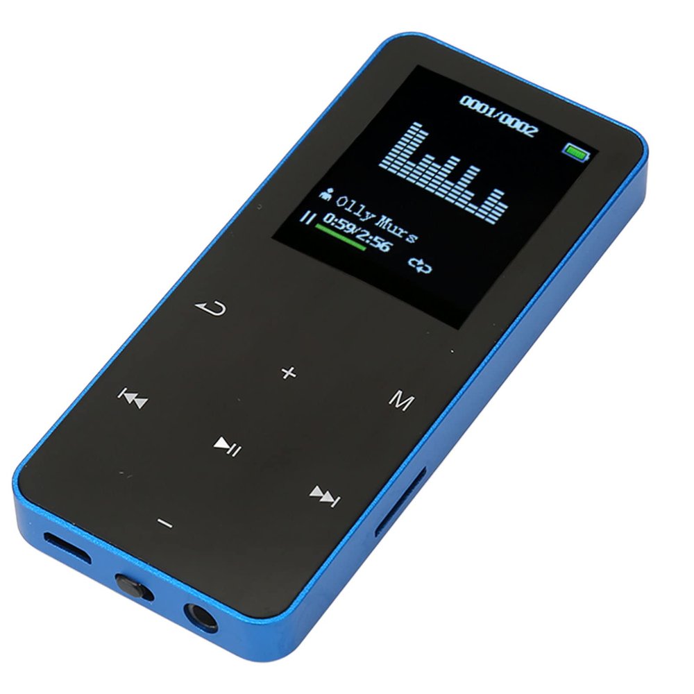 8G MP3 Player with Bluetooth,1.8 Inch Screen Ultra Slim Music Player with Video Play,Noise Reduction Lossless Portable MP4 Player with Translation Dictionary (Blue)