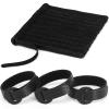 150PCS Reusable Fastener Straps - 6 Inch Cable Management Ties, Adjustable Hook & Loop Organizer Straps for Home, Office and Data Centers (Black) view 1