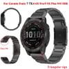INFRI New 22/26mm Lighter Harder Titanium Alloy Strap For Garmin Fenix 7 7X 6 5X Plus 935 945 Epix Quickfit Install Metal Watch Bands (Color : B, Size : 26mm Fenix 5X 6X PRO) view 2