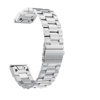 BEFIA Smart Watch Metal Band For Garmin Fenix 6X 6 Pro 7 7X 5X 5 Bracelet 20 22 26mm Wristbands Straps Stainless Steel Fenix 7S 6S 5S (Color : Silver, Size : 20mm Width)