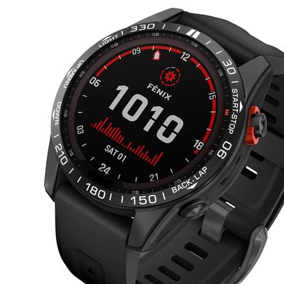 INFRI Bezel Ring for Garmin Fenix 7 6 6X Pro 5 5Plus 6X Sapphire Bracelet Ring Case Protection Cover Metal Scratch Case Protector (Color : A, Size : for Fenix 6X-6X Pro)