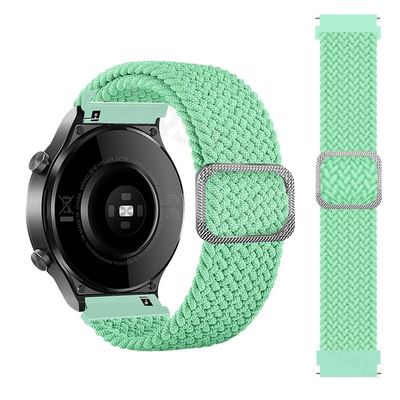BUDAY 20 22mm Nylon Braid Replacement Straps For Garmin Active/Venu 2/ Vivoactive 4 3 3t/Venu2 wristband For Forerunner 745 Watch Band (Color : H, Size : 22mm Width Strap)