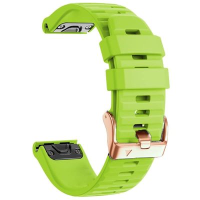 CYSUE Rose gold buckle Silicone Watchband for Garmin Fenix 7s 6s Pro 5S 5S Plus Watch 20mm Quick Release Easyfit Replace Wrist Band (Color : E, Size : Quick Fit 20mm)
