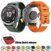 CYSUE Rose gold buckle Silicone Watchband for Garmin Fenix 7s 6s Pro 5S 5S Plus Watch 20mm Quick Release Easyfit Replace Wrist Band (Color : E, Size : Quick Fit 20mm) view 2