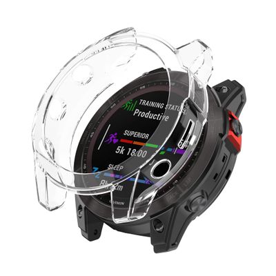 CYSUE Soft TPU Case for Garmin Fenix 7X 7S 7 5S 5 5X Plus 6S 6 6X Pro Smartwatch Silicone Bumper Frame Shell Cover for Garmin Fenix7 (Color : A, Size : for Fenix 6 6 Pro)