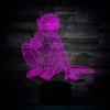 Jinnwell 3D Monkey Night Light Lamp Illusion 16 Color Changing Table Desk Decoration Lamps Acrylic Flat ABS Base USB Cable Birthday Gift Toys view 2