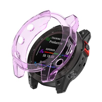 CYSUE Soft TPU Case for Garmin Fenix 7X 7S 7 5S 5 5X Plus 6S 6 6X Pro Smartwatch Silicone Bumper Frame Shell Cover for Garmin Fenix7 (Color : E, Size : for Fenix 6 6 Pro)