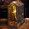 ROCOXIA DIY Book Nook Kit, Booknook Shelf Insert Book Nook DIY Miniatures Kit Light Up Bookends Book Nooks DIY Dollhouse Bookshelf Insert Kit for Adults (Detective Agency) view 4