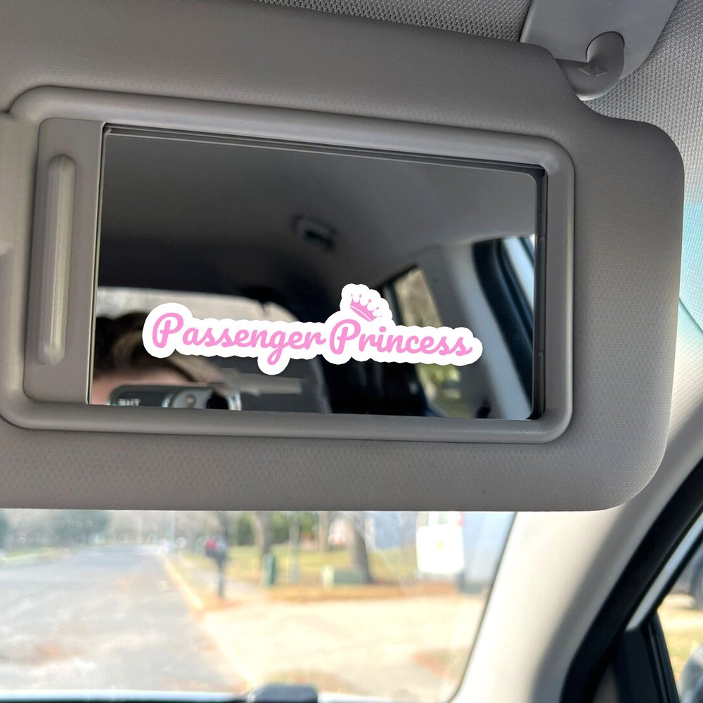 314PI Passenger Princess Sticker, Princess Water Assistant Die-Cut Stickers Vinyl Decals for Mirror Car Laptop Phone Water Bottles Computer, Princess Sticker, Graduation Gifts for Funny Girlfriend Relationship (4 Inches, PP 03)