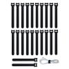 50pcs 4 Inch Cable Ties for Charging Cords, Wire Ties, Cord Ties, Cable Straps, Reusable, Adjustable, Heavy Duty, Self-Locking, Black view 1