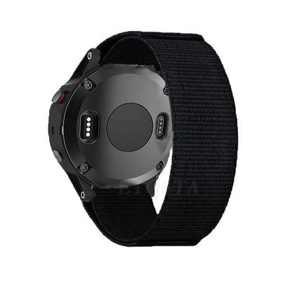 BUDAY 26 22mm Quick Fit Watchband For Garmin Fenix 6X Pro 5X 3HR Enduro MK2 Nylon Easyfit Wrist Band For Garmin Fenix 6 6 Pro 5 5 Plus (Color : Black, Size : 26mm Descent Mk1 MK2)