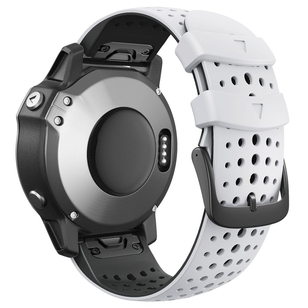 GANYUU 26 22mm Quickfit Watchband For Garmin Fenix 6 6X Pro 5X Plus 3HR Silicone Band Fenix6 Fenix5 Smart Watch Strap Easyfit Bracelet (Color : A, Size : 22mm Fenix 5 5Plus)