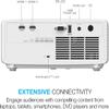 Optoma HZ40HDR HD DLP Theatre and Gaming Projector - White view 4