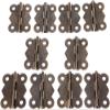 Antique Latch Hasp,Retro Bronze Iron Hinges,Butt Hinges Connectors 10Pcs Butterfly Door Hinges Antique Bronze Cabinet Drawer Jewellery Box Decorate Hinge for Furniture Hardware -25x30mm 10pcs view 1