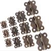 Antique Latch Hasp,Retro Bronze Iron Hinges,Butt Hinges Connectors 10Pcs Butterfly Door Hinges Antique Bronze Cabinet Drawer Jewellery Box Decorate Hinge for Furniture Hardware -25x30mm 10pcs view 2