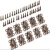 Antique Latch Hasp,Retro Bronze Iron Hinges,Butt Hinges Connectors 10Pcs Butterfly Door Hinges Antique Bronze Cabinet Drawer Jewellery Box Decorate Hinge for Furniture Hardware -25x30mm 10pcs view 4