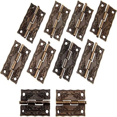 Antique Latch Hasp,Retro Bronze Iron Hinges,Butt Hinges Connectors 10Pcs 36x23mm Antique Bronze Hinges Cabinet Iron Door Drawer Decoration Vintage Hinge for Jewelry Wooden Box Furniture Hardware Door