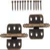 Antique Latch Hasp,Retro Bronze Iron Hinges,Butt Hinges Connectors 2Pcs Antique Crown Head Door Cabinet Hinges 6 Holes Jewelry Box Drawer Cupboard Decorative Hinge for Furniture 70 * 35mm Door Hinge view 3
