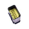 XMGKMN 1PC 776438-3(776539-3) 12-Hole Yellow Locking tab car Wiring Harness Connector Male view 1