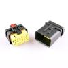 XMGKMN 1PC 776438-3(776539-3) 12-Hole Yellow Locking tab car Wiring Harness Connector Male view 4