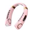Portable Hanging Neck-Fan, USB Silent Multifunctional Bladeless Handheld Cool-Ing Fan, Sports Fan 5-Speed Adjust-Able Color Ambient Light Neck Strap Personal Fan, Home Office Use (Pink) view 2