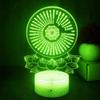 Jinnwell 3D Buddha Night Light Lamp Illusion 16 Color Changing Remote Table Desk Decoration Lamps Acrylic Flat ABS Base USB Cable Birthday Gift Toys view 2