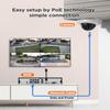 PANOOB PoE Security Camera Systems 8 Channel NVR 2TB HDD, 4Pcs 5MP Wired IP Dome Cameras Outdoor Indoor w/Person Vehicle Detection, Built-in Mic IP67 2.8mm Lens 100ft IR Night Vision, PD63A0408-5M view 2