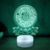 Jinnwell 3D Buddha Night Light Lamp Illusion 16 Color Changing Remote Table Desk Decoration Lamps Acrylic Flat ABS Base USB Cable Birthday Gift Toys view 2