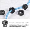 Rebower 50Pcs Cable Snap Bushing Snap in Cable Hose Bushing Plastic 10mm view 3