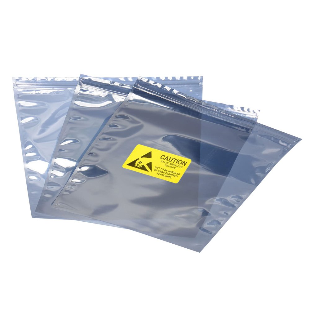 Rebower Anti Static Bags ESD Shielding Bags Resealable with Labels, [for Electronic Device GPU Hard Drive SSD HDD Motherboard] - 12x16inch/10 Pack